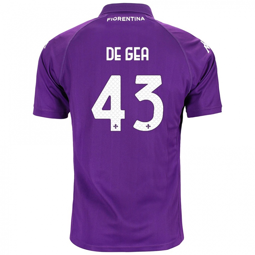 Kinderen David De Gea #43 Paars Thuisshirt Thuistenue 2024/25 T-Shirt