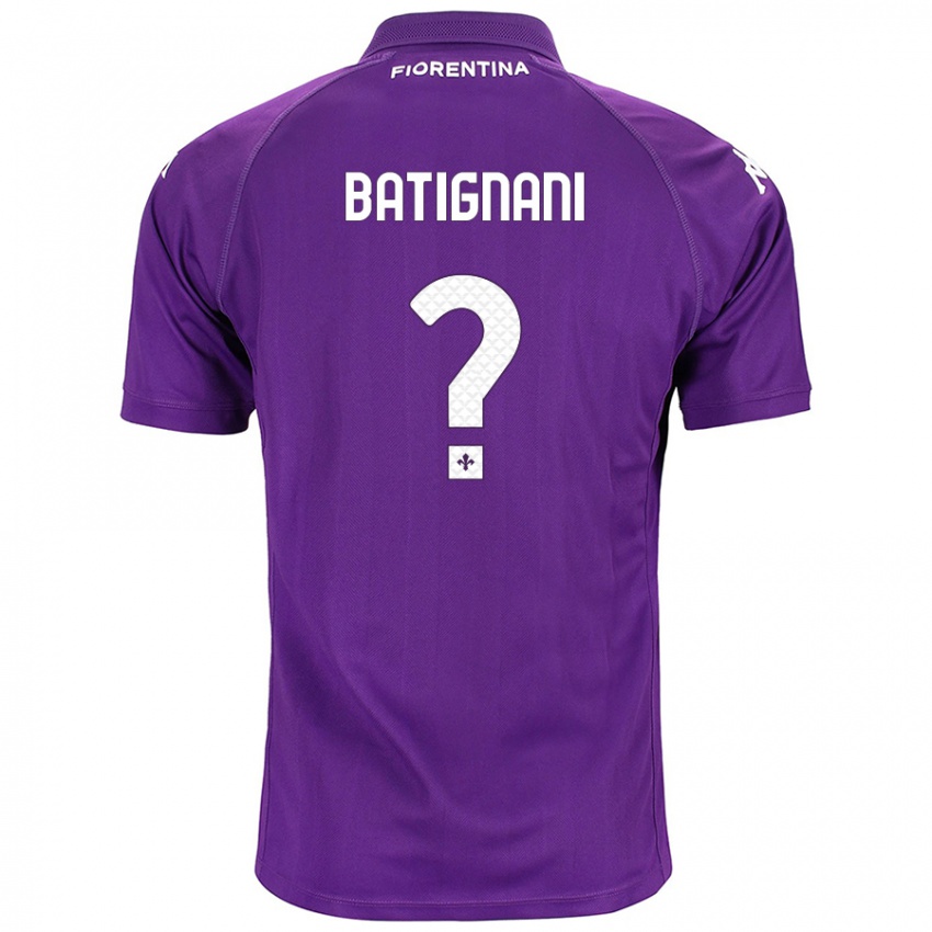 Kinderen Francesco Batignani #0 Paars Thuisshirt Thuistenue 2024/25 T-Shirt