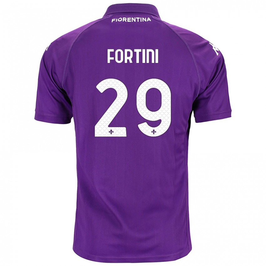 Kinderen Niccolò Fortini #29 Paars Thuisshirt Thuistenue 2024/25 T-Shirt