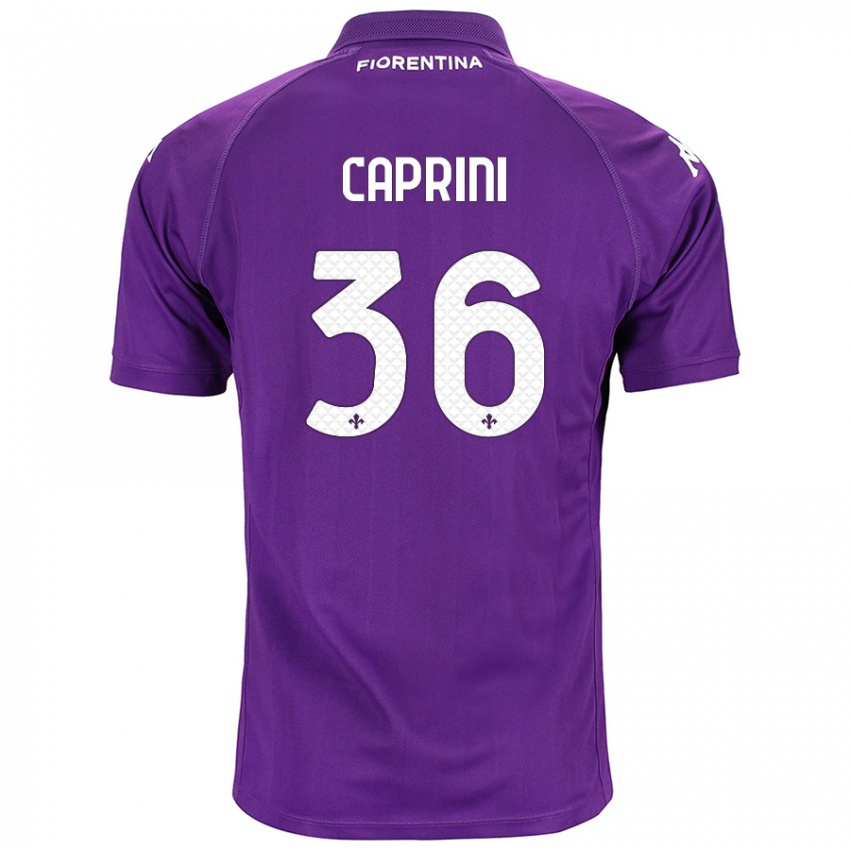 Kinderen Maat Daniel Caprini #36 Paars Thuisshirt Thuistenue 2024/25 T-Shirt