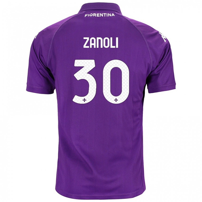 Kinderen Martina Zanoli #30 Paars Thuisshirt Thuistenue 2024/25 T-Shirt