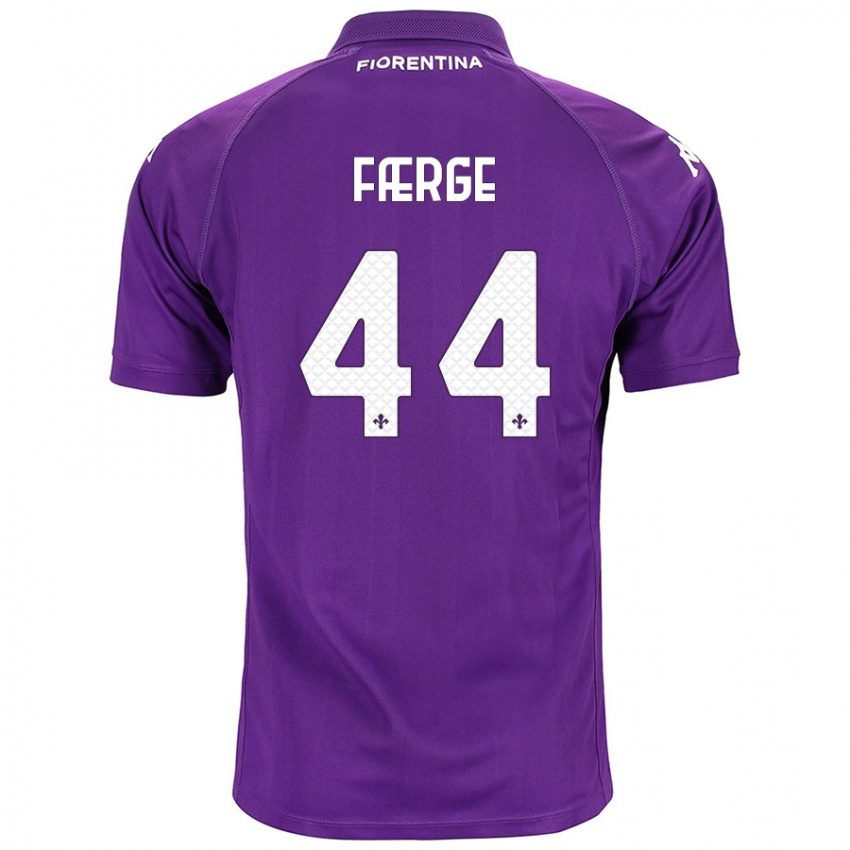 Kinderen Emma Færge #44 Paars Thuisshirt Thuistenue 2024/25 T-Shirt