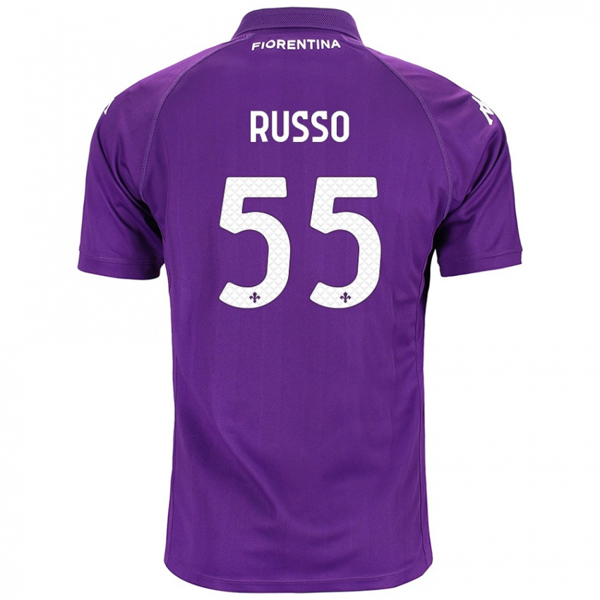 Kinderen Federica Russo #55 Paars Thuisshirt Thuistenue 2024/25 T-Shirt