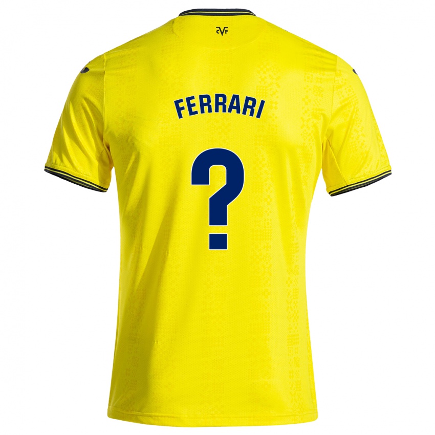 Kinderen Andrés Ferrari #0 Geel Zwart Thuisshirt Thuistenue 2024/25 T-Shirt