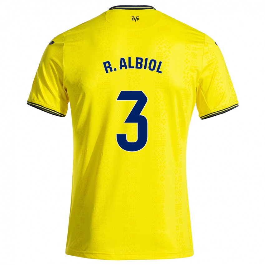 Kinderen Raúl Albiol #3 Geel Zwart Thuisshirt Thuistenue 2024/25 T-Shirt