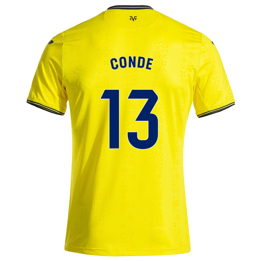 Kinderen Diego Conde #13 Geel Zwart Thuisshirt Thuistenue 2024/25 T-Shirt