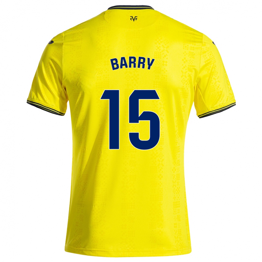 Kinderen Thierno Barry #15 Geel Zwart Thuisshirt Thuistenue 2024/25 T-Shirt