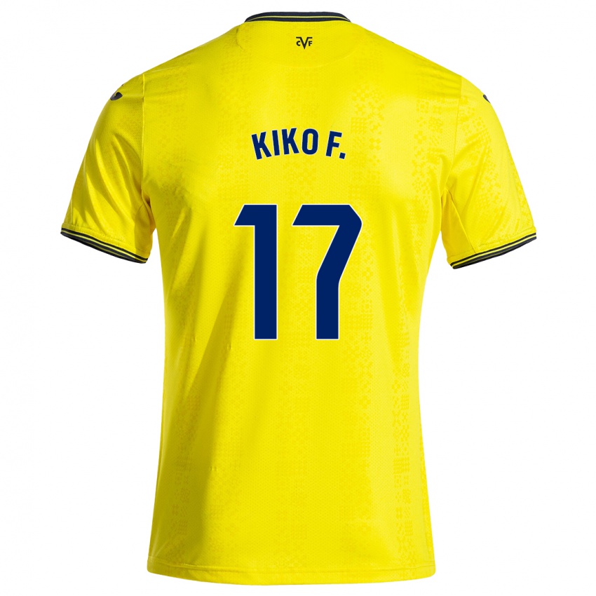 Kinderen Kiko Femenía #17 Geel Zwart Thuisshirt Thuistenue 2024/25 T-Shirt