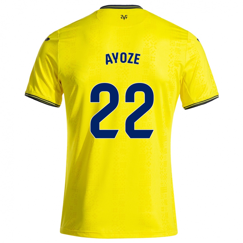 Kinderen Ayoze Pérez #22 Geel Zwart Thuisshirt Thuistenue 2024/25 T-Shirt