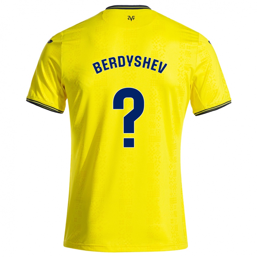 Kinderen Tikhon Berdyshev #0 Geel Zwart Thuisshirt Thuistenue 2024/25 T-Shirt