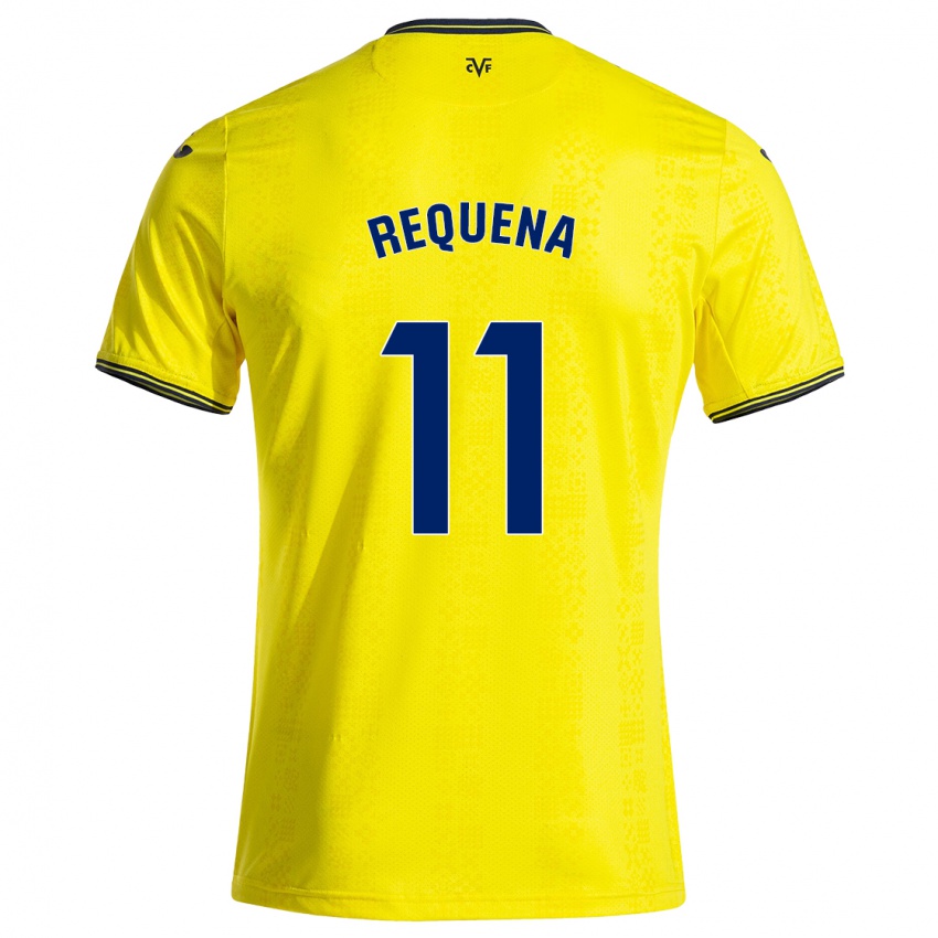 Kinderen Dani Requena #11 Geel Zwart Thuisshirt Thuistenue 2024/25 T-Shirt