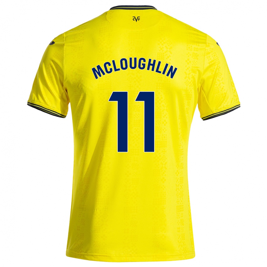 Kinderen Caden Mcloughlin #11 Geel Zwart Thuisshirt Thuistenue 2024/25 T-Shirt