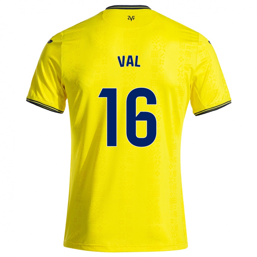 Kinderen Brais Val #16 Geel Zwart Thuisshirt Thuistenue 2024/25 T-Shirt