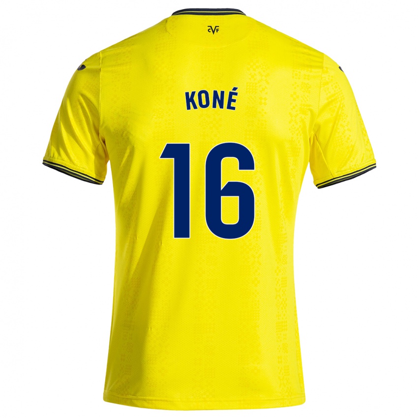 Kinderen Ayouba Koné #16 Geel Zwart Thuisshirt Thuistenue 2024/25 T-Shirt