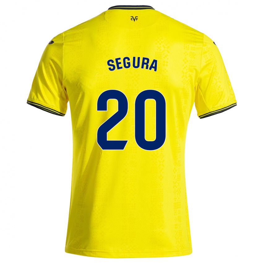 Kinderen Carlos Segura #20 Geel Zwart Thuisshirt Thuistenue 2024/25 T-Shirt