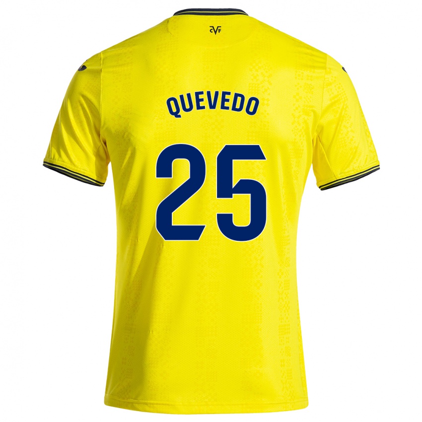 Kinderen Alex Quevedo #25 Geel Zwart Thuisshirt Thuistenue 2024/25 T-Shirt