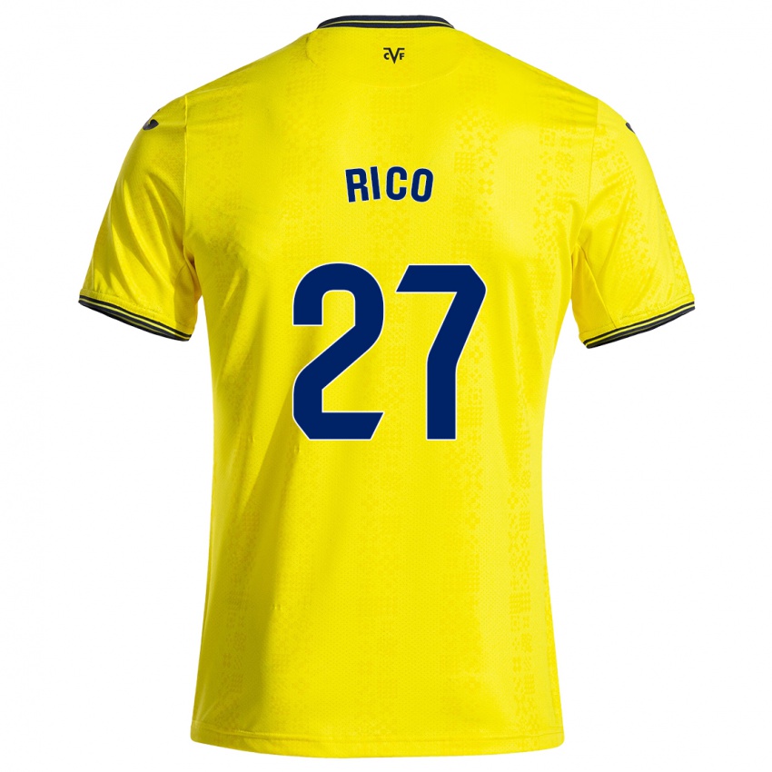 Kinderen Vera Rico #27 Geel Zwart Thuisshirt Thuistenue 2024/25 T-Shirt