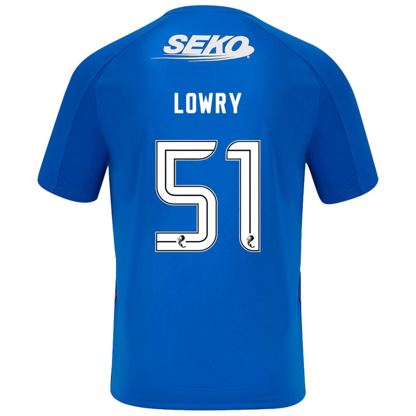 Kinderen Alex Lowry #51 Donkerblauw Thuisshirt Thuistenue 2024/25 T-Shirt