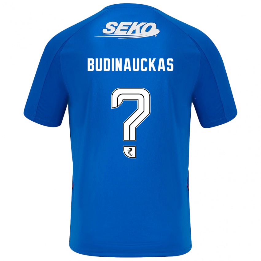 Kinderen Lewis Budinauckas #0 Donkerblauw Thuisshirt Thuistenue 2024/25 T-Shirt