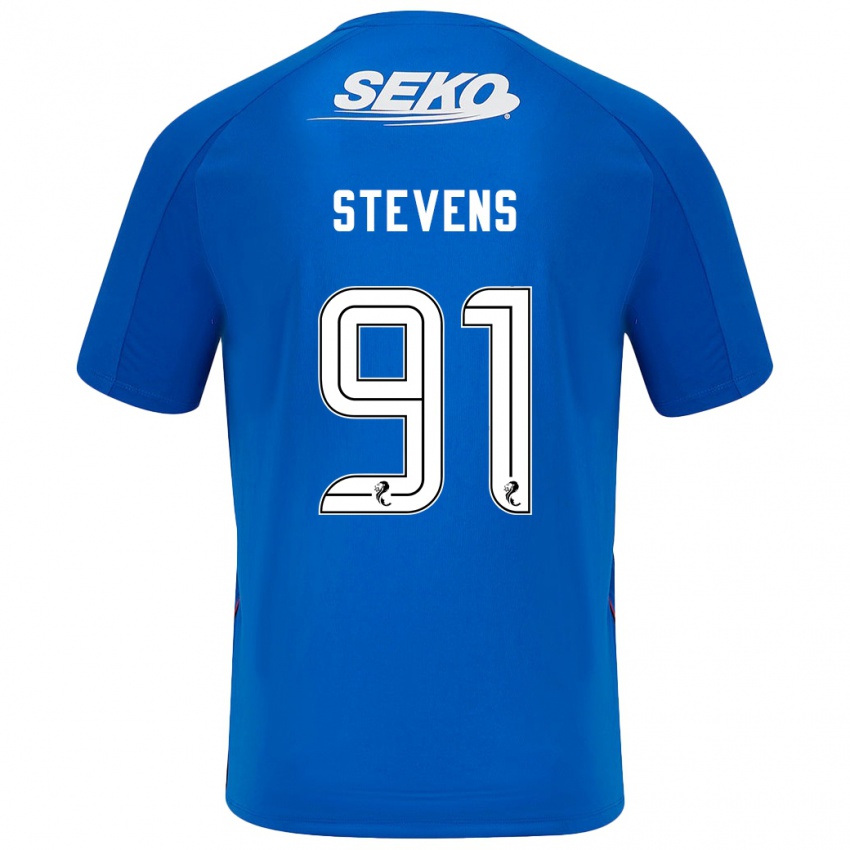 Kinderen Archie Stevens #91 Donkerblauw Thuisshirt Thuistenue 2024/25 T-Shirt