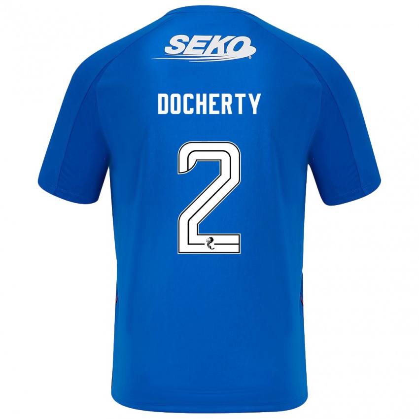 Kinderen Nicola Docherty #2 Donkerblauw Thuisshirt Thuistenue 2024/25 T-Shirt