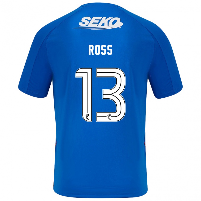 Kinderen Jane Ross #13 Donkerblauw Thuisshirt Thuistenue 2024/25 T-Shirt