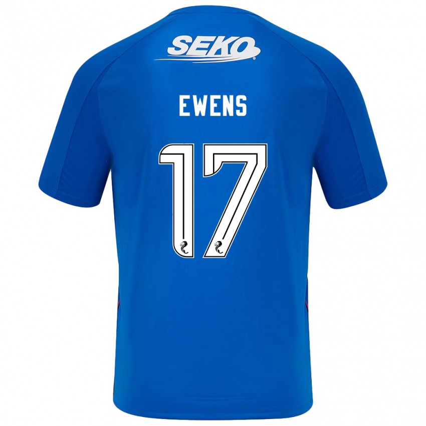 Kinderen Sarah Ewens #17 Donkerblauw Thuisshirt Thuistenue 2024/25 T-Shirt