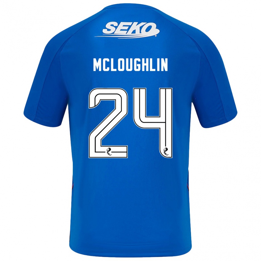 Kinderen Olivia Mcloughlin #24 Donkerblauw Thuisshirt Thuistenue 2024/25 T-Shirt