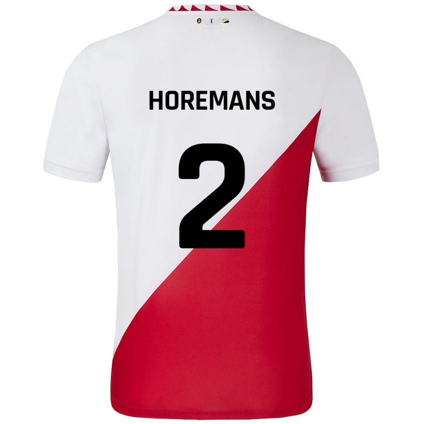 Kinderen Siebe Horemans #2 Wit Rood Thuisshirt Thuistenue 2024/25 T-Shirt