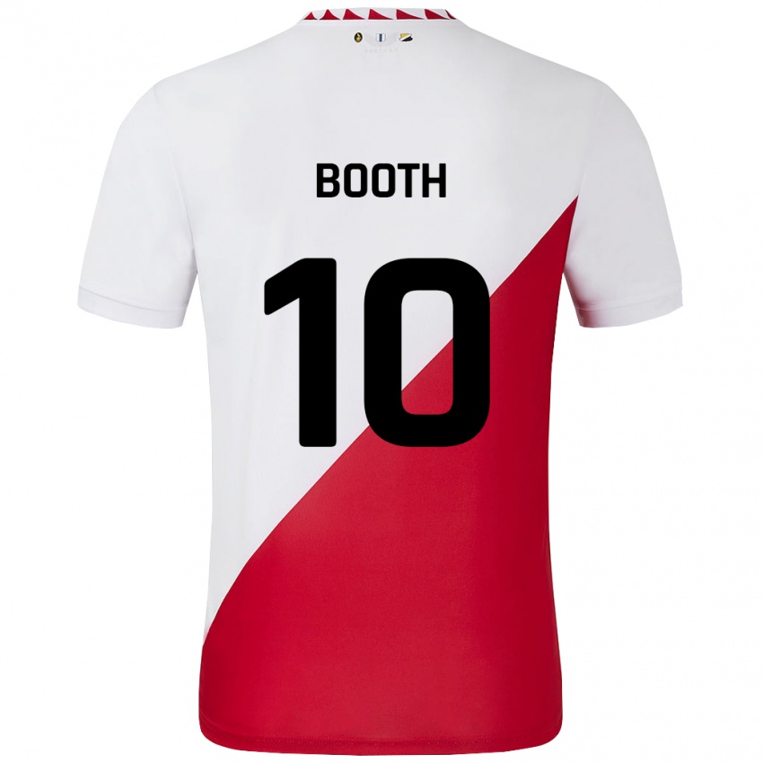 Kinderen Taylor Booth #10 Wit Rood Thuisshirt Thuistenue 2024/25 T-Shirt