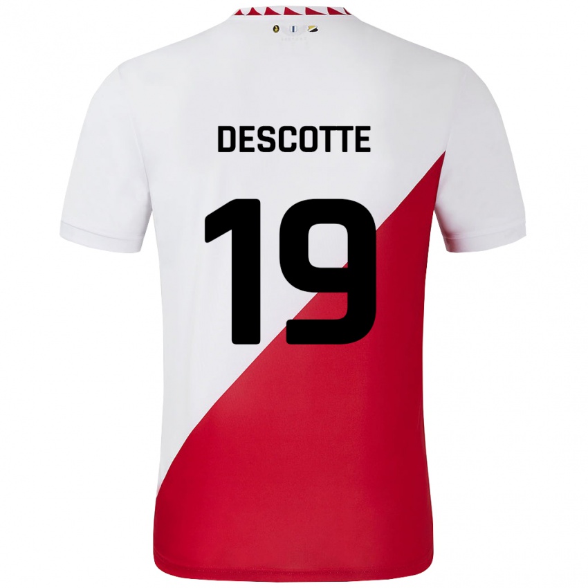 Kinderen Anthony Descotte #19 Wit Rood Thuisshirt Thuistenue 2024/25 T-Shirt