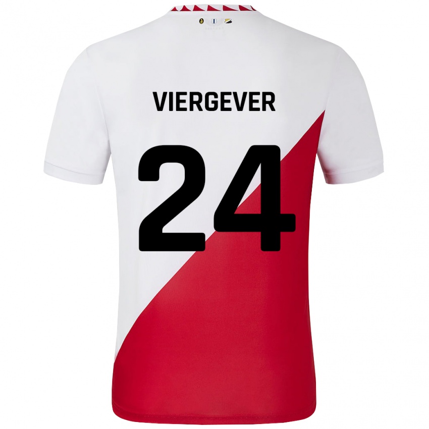 Kinderen Nick Viergever #24 Wit Rood Thuisshirt Thuistenue 2024/25 T-Shirt