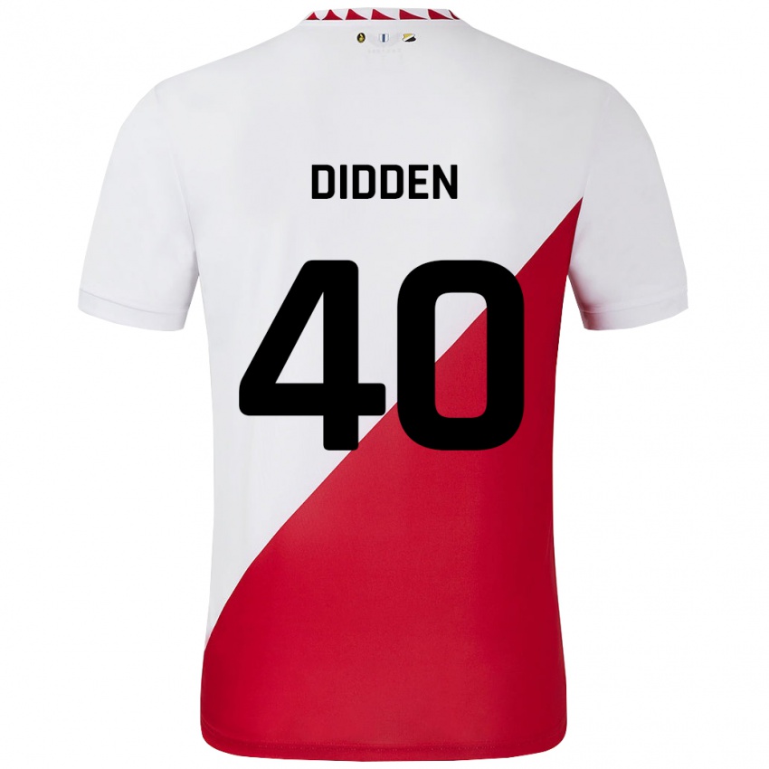 Kinderen Matisse Didden #40 Wit Rood Thuisshirt Thuistenue 2024/25 T-Shirt