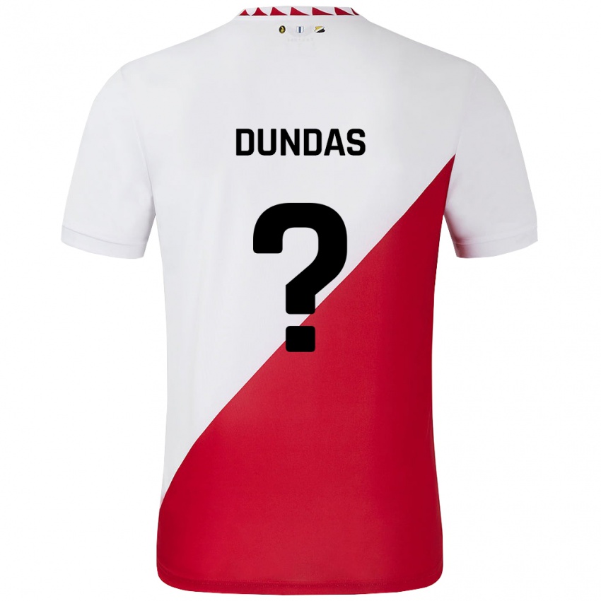 Kinderen Noa Dundas #0 Wit Rood Thuisshirt Thuistenue 2024/25 T-Shirt