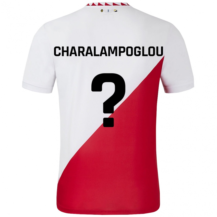 Kinderen Georgios Charalampoglou #0 Wit Rood Thuisshirt Thuistenue 2024/25 T-Shirt