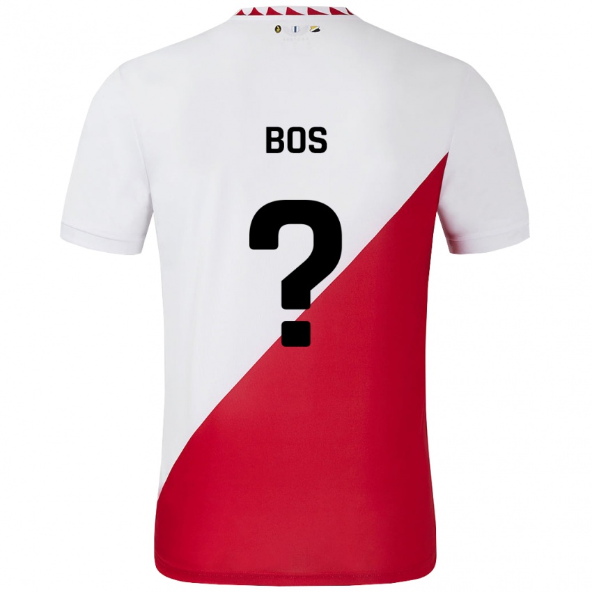 Kinderen Torben Bos #0 Wit Rood Thuisshirt Thuistenue 2024/25 T-Shirt