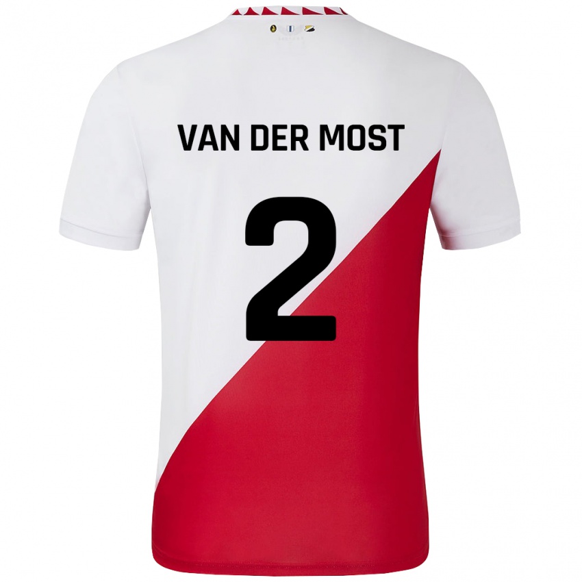 Kinderen Liza Van Der Most #2 Wit Rood Thuisshirt Thuistenue 2024/25 T-Shirt