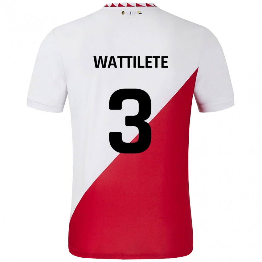 Kinderen Julia Wattilete #3 Wit Rood Thuisshirt Thuistenue 2024/25 T-Shirt