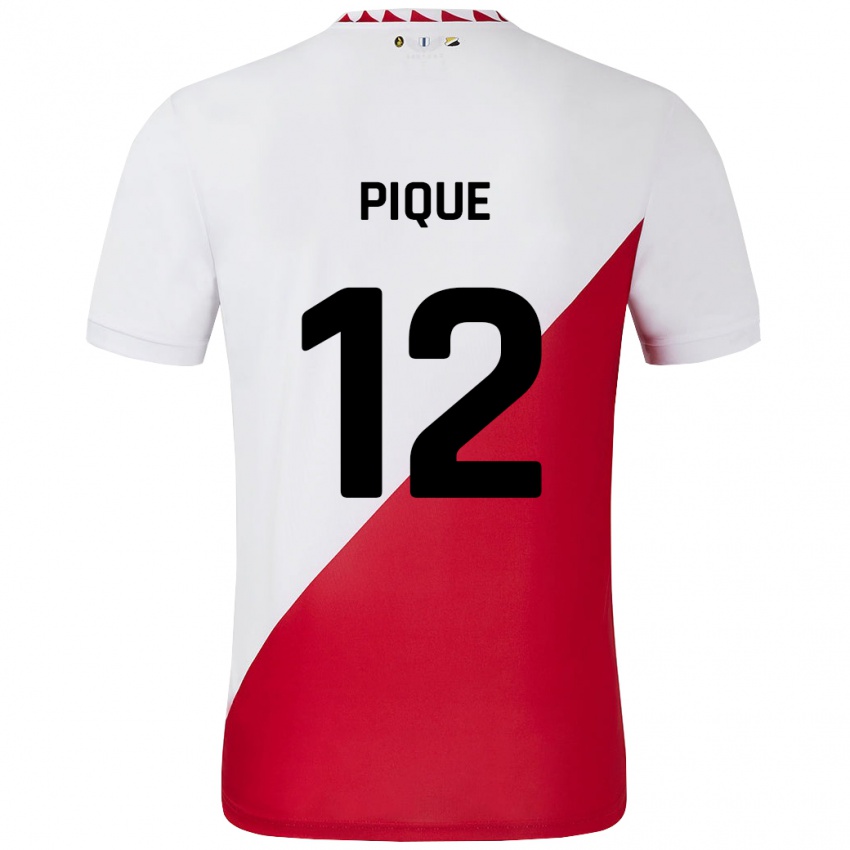 Kinderen Naomi Piqué #12 Wit Rood Thuisshirt Thuistenue 2024/25 T-Shirt