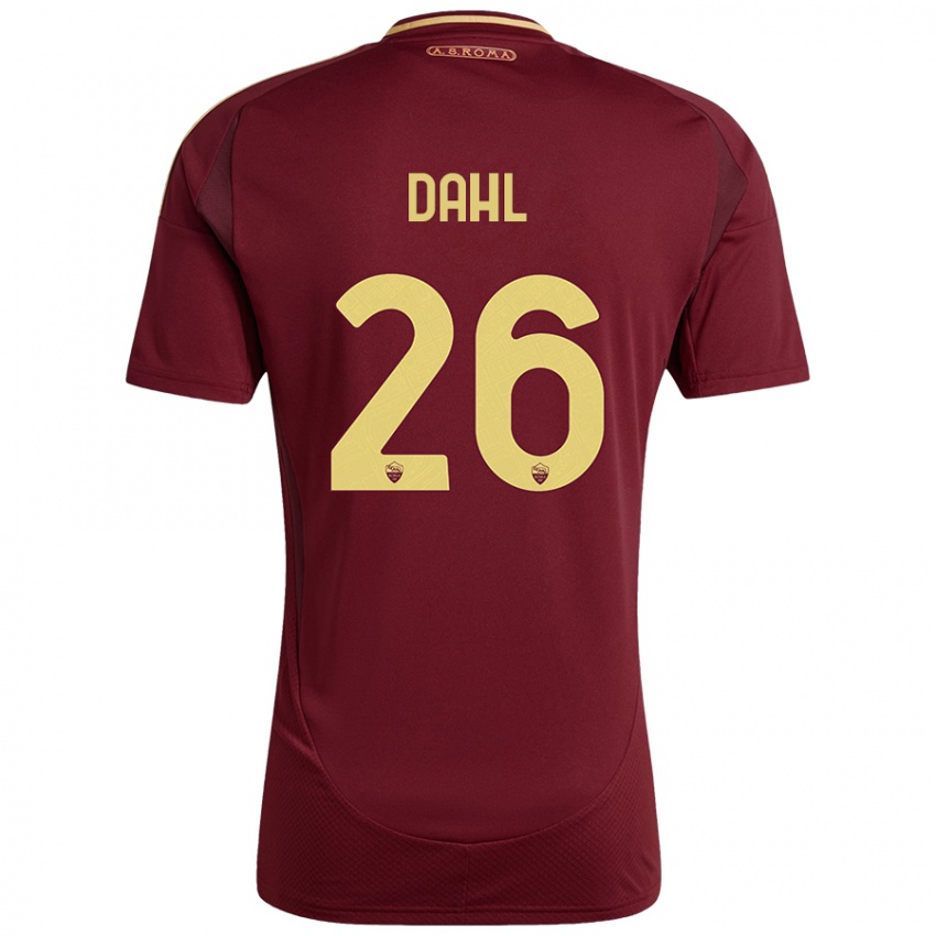 Kinderen Samuel Dahl #26 Rood Bruin Goud Thuisshirt Thuistenue 2024/25 T-Shirt