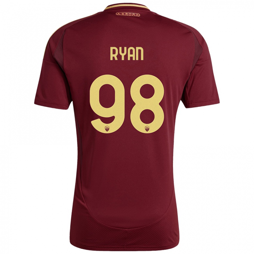 Kinderen Mathew Ryan #98 Rood Bruin Goud Thuisshirt Thuistenue 2024/25 T-Shirt