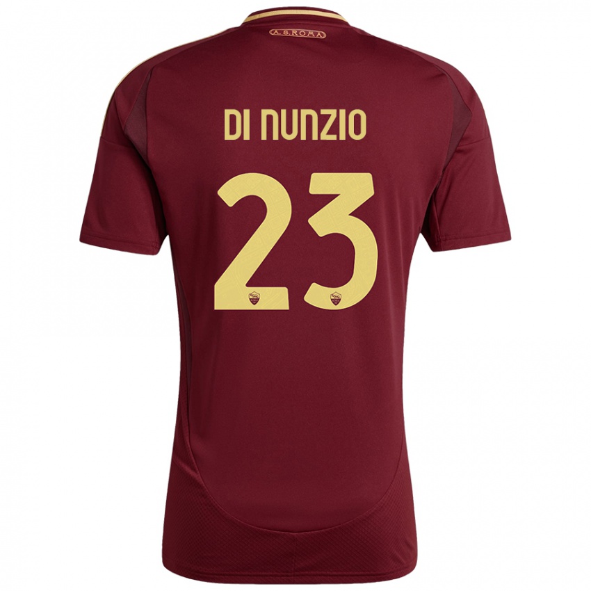 Kinderen Alessandro Di Nunzio #23 Rood Bruin Goud Thuisshirt Thuistenue 2024/25 T-Shirt