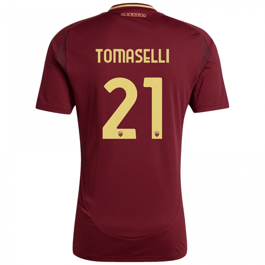 Kinderen Martina Tomaselli #21 Rood Bruin Goud Thuisshirt Thuistenue 2024/25 T-Shirt