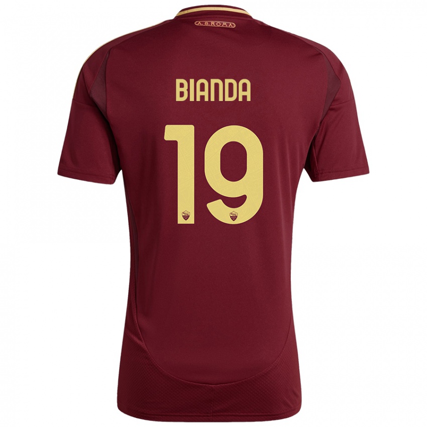 Kinderen William Bianda #19 Rood Bruin Goud Thuisshirt Thuistenue 2024/25 T-Shirt