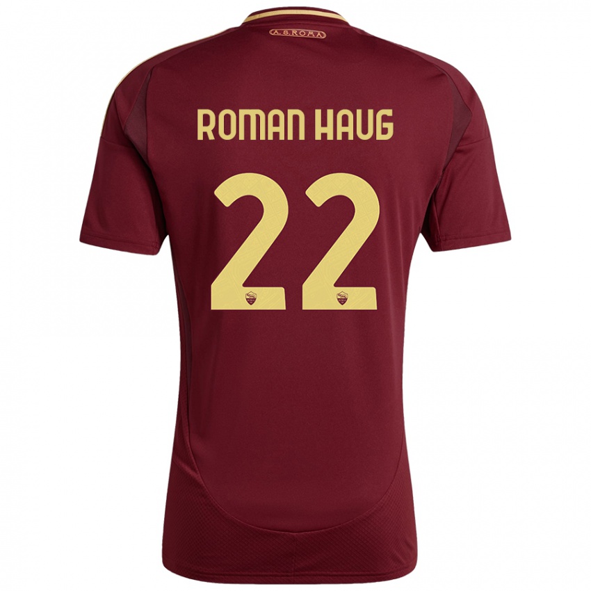 Kinderen Sophie Roman Haug #22 Rood Bruin Goud Thuisshirt Thuistenue 2024/25 T-Shirt