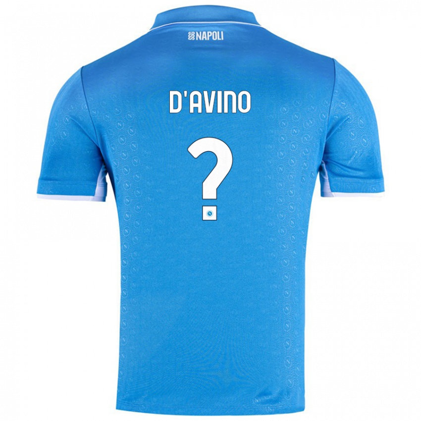 Kinderen Luigi D'avino #0 Hemelsblauw Thuisshirt Thuistenue 2024/25 T-Shirt