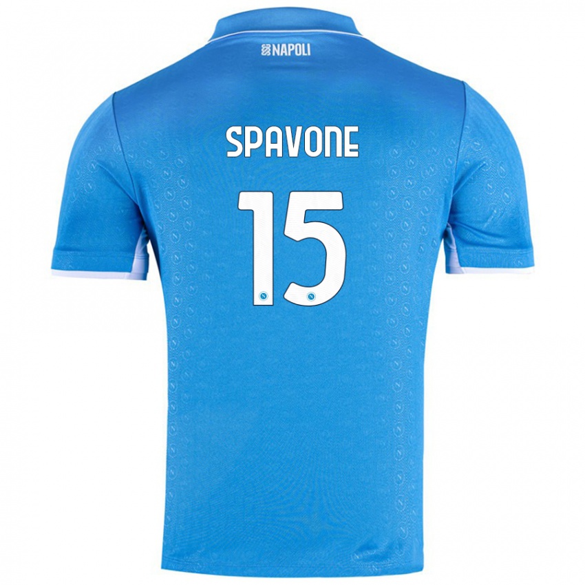 Kinderen Alessandro Spavone #15 Hemelsblauw Thuisshirt Thuistenue 2024/25 T-Shirt