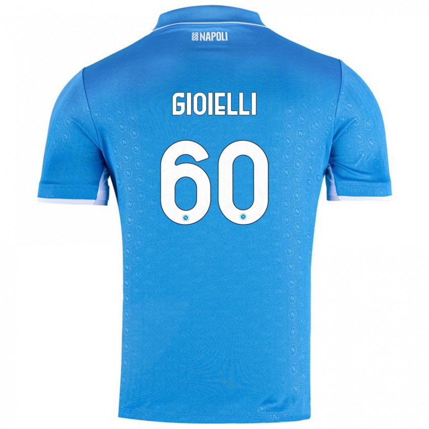 Kinderen Francesco Gioielli #60 Hemelsblauw Thuisshirt Thuistenue 2024/25 T-Shirt