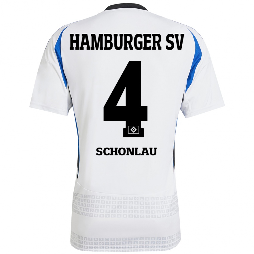 Kinderen Sebastian Schonlau #4 Wit Blauw Thuisshirt Thuistenue 2024/25 T-Shirt