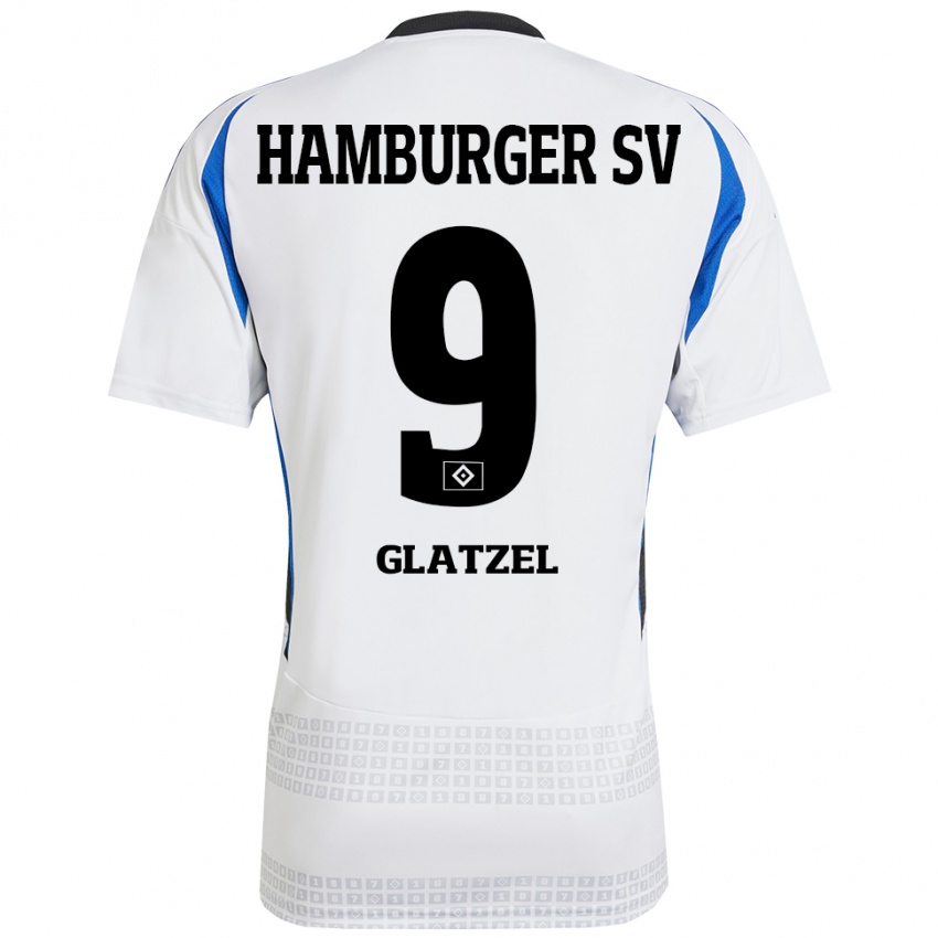 Kinderen Robert Glatzel #9 Wit Blauw Thuisshirt Thuistenue 2024/25 T-Shirt